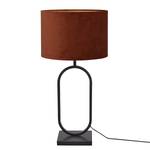 Lampe Rico Acier thermopoudré / Velours - 1 ampoule - Cuivre / Noir - 37 x 73 cm