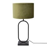 Lampe Rico Acier thermopoudré / Velours - 1 ampoule - Vert / Noir - 37 x 73 cm