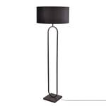 Staande lamp Rico gepoedercoat staal / fluweel - 1 lichtbron - Zwart/goudkleurig