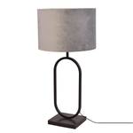 Lampe Rico Acier thermopoudré / Velours - 1 ampoule - Gris / Noir - 37 x 73 cm