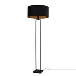 Staande lamp Veneto gepoedercoat staal / fluweel - 1 lichtbron - Zwart/goudkleurig