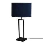 Lampe Veneto Acier thermopoudré / Velours - 1 ampoule - Bleu / Noir - 37 x 68 cm