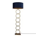 Lampadaire Capri Acier / Velours - 1 ampoule - Bleu / Doré