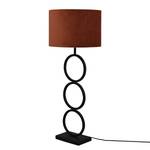 Lampe Capri Acier / Velours - 1 ampoule - Cuivre / Noir - Hauteur : 92 cm