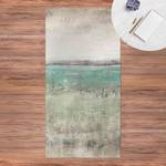 Tapis en vinyle Horizon turquoise I Vinyle / Polyester - 120 x 240 cm