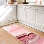 Tapis en vinyle Montagne abstraite rose Vinyle / Polyester - 80 x 240 cm