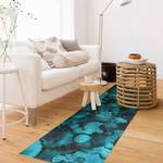 Vinyl vloerkleed Turquoise Druppels Vinyl/polyester - 80 x 240 cm