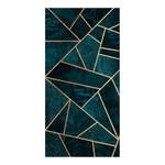 Vinyl vloerkleed Donkerturquoise Goud Vinyl/polyester - 180 x 90 cm