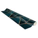 Vinyl vloerkleed Donkerturquoise Goud Vinyl/polyester - 180 x 90 cm