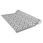 Tapis en vinyle carrelage cercle Vinyle / Polyester - Gris - 120 x 180 cm