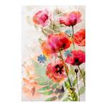 Vinylteppich Aquarell Blumen Mohn Vinyl / Polyester - 120 x 180 cm