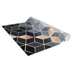 Goldene Blau Vinylteppich Geometrie Wei脽