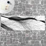 Tappeto Erbe in bianco e nero Vinile / Poliestere - 180 x 60 cm