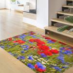 Tapis en vinyle Champs de coquelicots Vinyle / Polyester - 180 x 120 cm