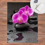 Vinylteppich Orchideenblüten auf Steinen Vinyl / Polyester - 60 x 80 cm