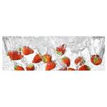 Vinylteppich Frische Erdbeeren im Wasser Vinyl / Polyester - 150 x 50 cm