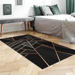 Tapis en vinyle Triangle noir et doré Vinyle / Polyester - 120 x 240 cm