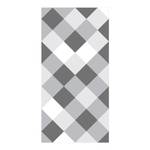 Tapis en vinyle Losanges gris et blancs Vinyle / Polyester - Gris - 80 x 160 cm