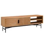 Meuble TV KNIVS - 160 cm Plaqué bois véritable - Chêne