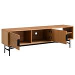 Meuble TV KNIVS - 160 cm Plaqué bois véritable - Chêne