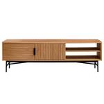 Tv-meubel KNIVS - 160 cm fineer van echt hout - Eik