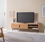 Meuble TV KNIVS - 160 cm Plaqué bois véritable - Chêne