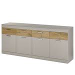 Dressoir Porsi mat grijs/tin-eikenhouten look - Breedte: 200 cm