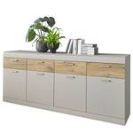 Sideboard Porsi Matt Grau / Zinneiche Dekor - Breite: 200 cm