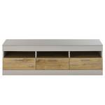 Woonwand Porsi 4-delig highboard mat grijs/tin-eikenhouten look