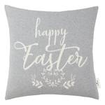 Kussensloop Happy Easter katoen - grijs - 45 x 45 cm