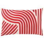 Kussensloop Organic Waves katoen - 30 x 50 cm - Rood