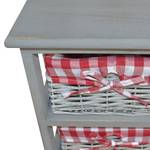 Open kast Harlev paulowniahout/wilg - Grijs/rood - Hoogte: 76 cm