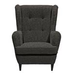 Fauteuil Marson Tissu, microfibre - Tissu teddy Svea: Anthracite - Sans repose-pieds