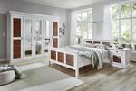 Massief houten bed Lysbro massief grenenhout - Wit grenenhout/amberkleurig grenenhout - 180 x 200cm