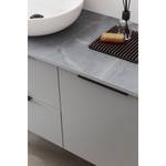 Mobile con lavabo da parete Alessio Grigio platino / Effetto marmo grigio