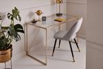 Bureau Glam staal/veiligheidsglas - 120 x 60 cm - Goud