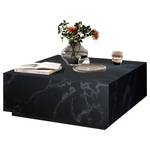 Table basse Kendenup MDF plaxé - Noir - 90 x 90 cm
