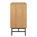 Kast Langemark MDF/fineer van echt hout - eikenhout/zwart - 80 x 80 cm