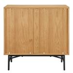 Kast Langemark MDF/fineer van echt hout - eikenhout/zwart - 80 x 80 cm