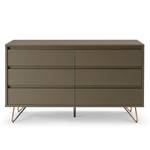 Commode Belfield MDF verni - Gris / Doré