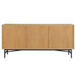 Dressoir Langemark MDF/fineer van echt hout - eikenhout/zwart