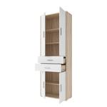Armoire de bureau Office Line - 4 portes Blanc / Imitation chêne de Sonoma