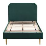 Gestoffeerd bed Ebelsbach polyester - Groen/goudkleurig - 90 x 200cm