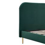 Gestoffeerd bed Ebelsbach polyester - Groen/goudkleurig - 90 x 200cm