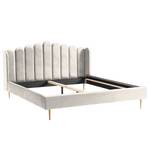 Gestoffeerd bed Kronach polyester/MDF - Beige/Goudkleurig - 180 x 200cm