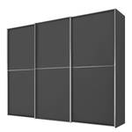 Armoire à portes coulissantes Sinfonie Graphite - 280 x 222 cm - Premium - Argenté