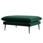 Gestoffeerde hocker Amandola Velours Ravi: Antiek groen