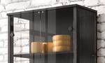 Credenza con vetrina Camira Effetto quercia nero marrone - Altezza: 188 cm