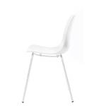 Chaises Toledo - Lot de 4 Tissu mélangé / Acier - Blanc