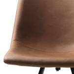 Chaises Pepino - Lot de 2 Imitation cuir / Acier - Marron